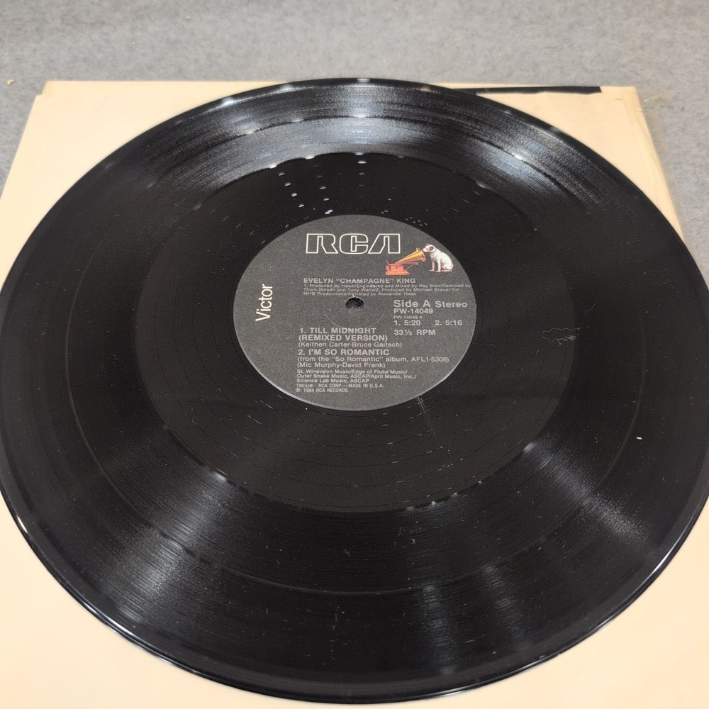 Evelyn Champagne King Till Midnight Remixed 12" Vinyl Single 1984 RCA PW-14049 - Picture 4 of 7